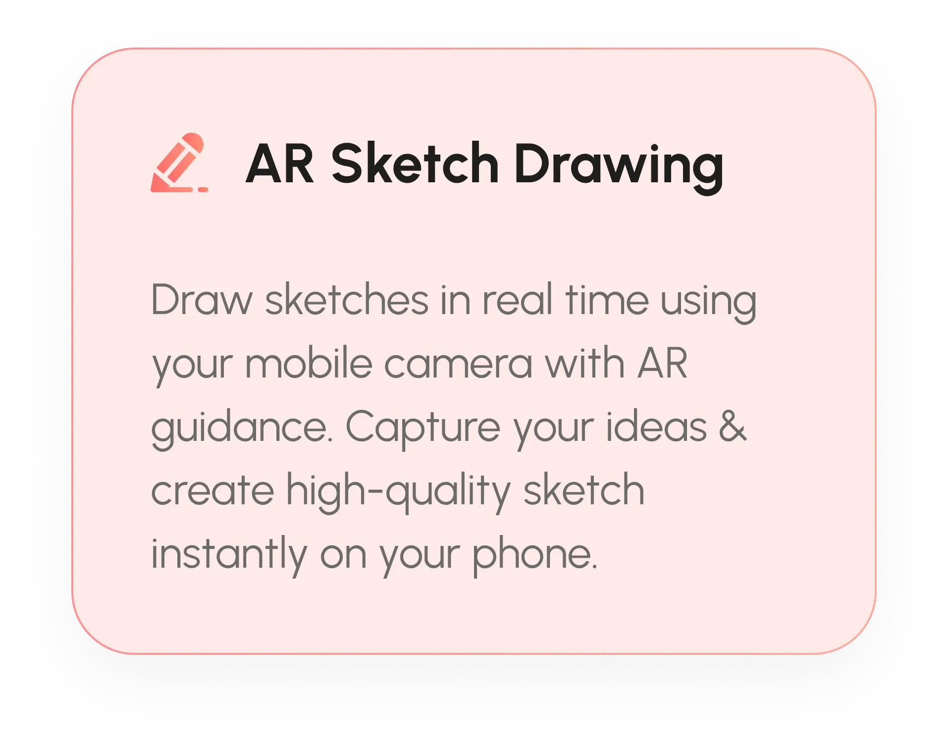 AR Drawing sketch feature